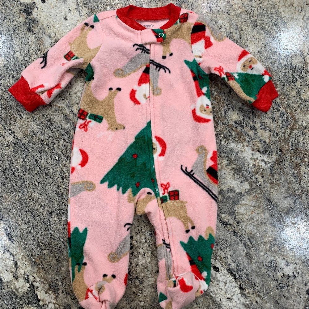 Christmas sleeper 0/3 pink